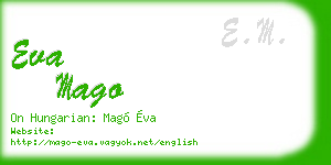 eva mago business card