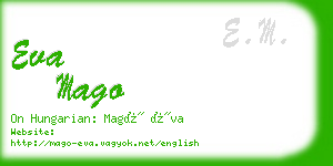 eva mago business card